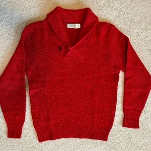 LL Bean Vintage Fisherman’s Cowl Neck Sweater Wool Blend size M